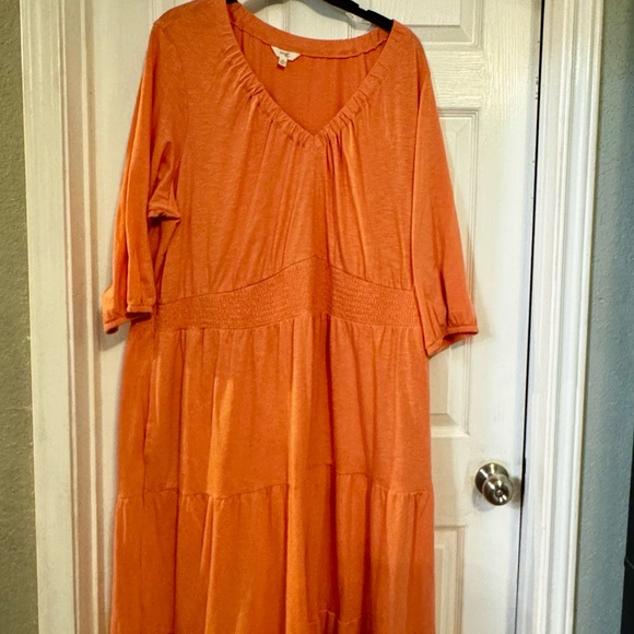 Terra & Sky Dresses & Skirts - Terra & Sky Orange Long Sleeve Dress